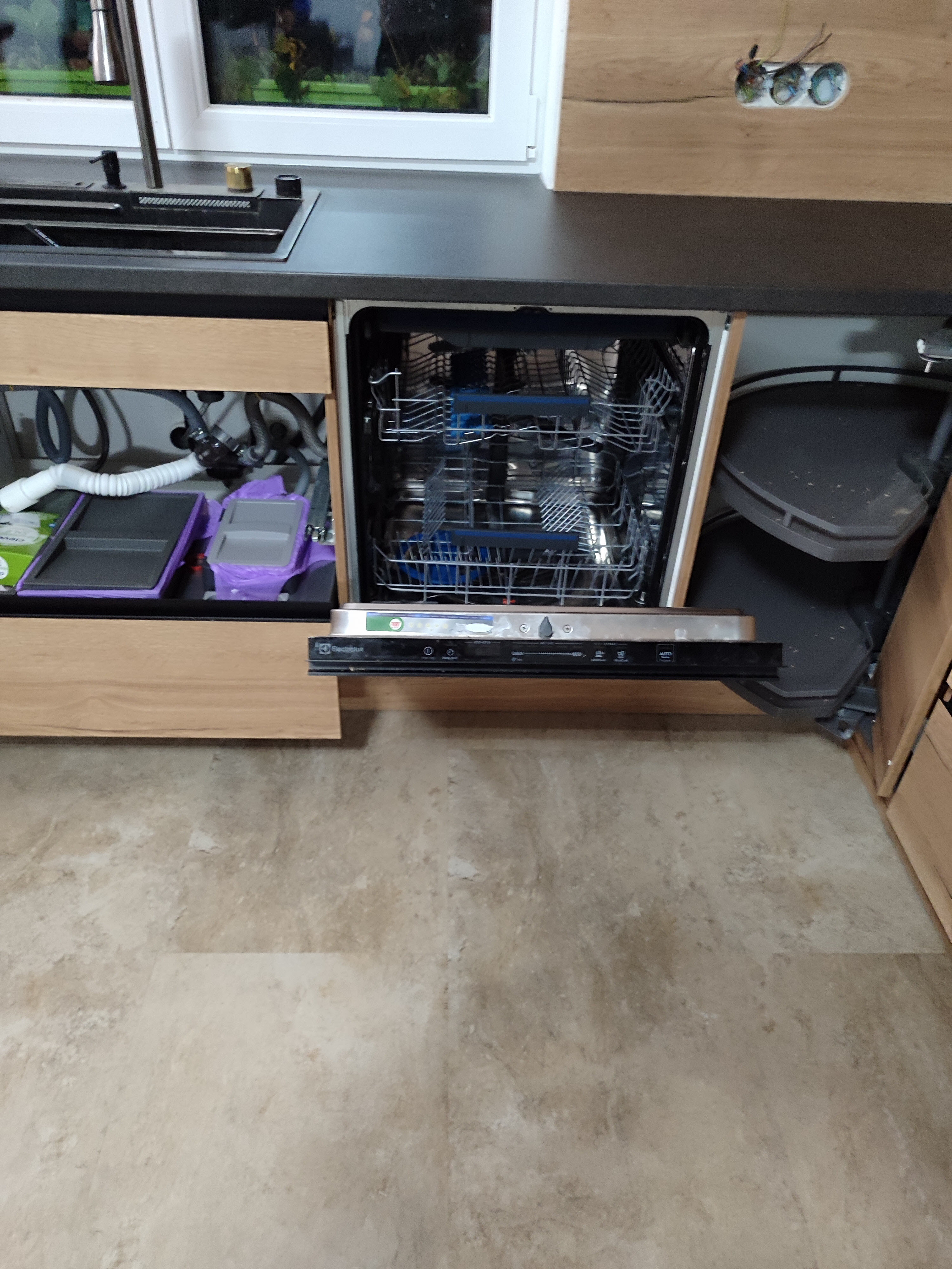 Detail kuchyňské linky — moderní design