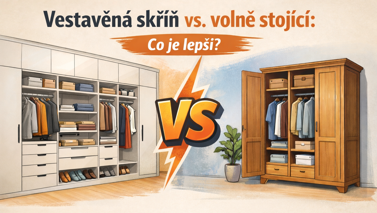 Vestavěná skříň vs. volně stojící